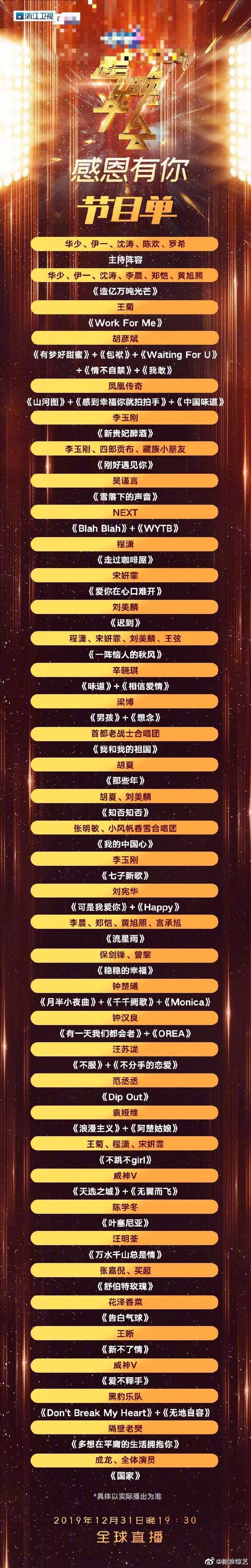 东方卫视跨年晚会2019，璀璨星光下的新年盛宴东方卫视跨年演唱会节目单2020直播