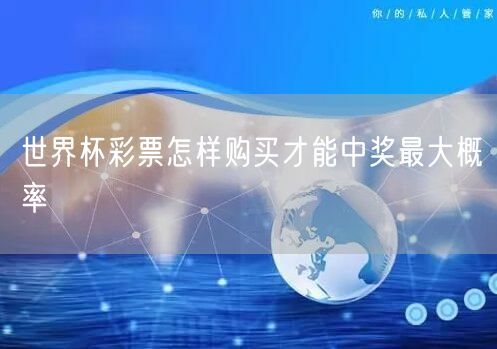 掌握技巧，提升中奖率，如何购买世界杯彩票买世界杯彩票中奖交多少税